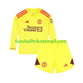 Fußballtrikots Manchester United Torwart Kinder 2023-2024 Langarm Heimtrikotsatz kaufen